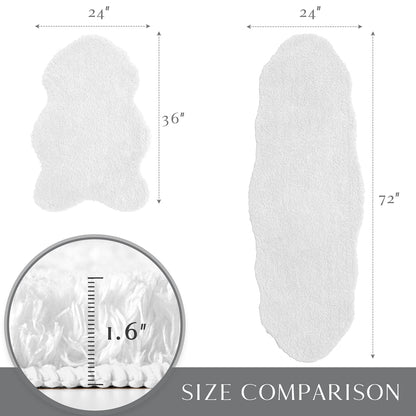 Phantoscope 2pcs Bathroom Rugs Set, Non Slip Quick Drying Ultra Soft Water Absorbent Bath Rug Mat Carpet, 17" x 24" + 17" x 32", Light Gray