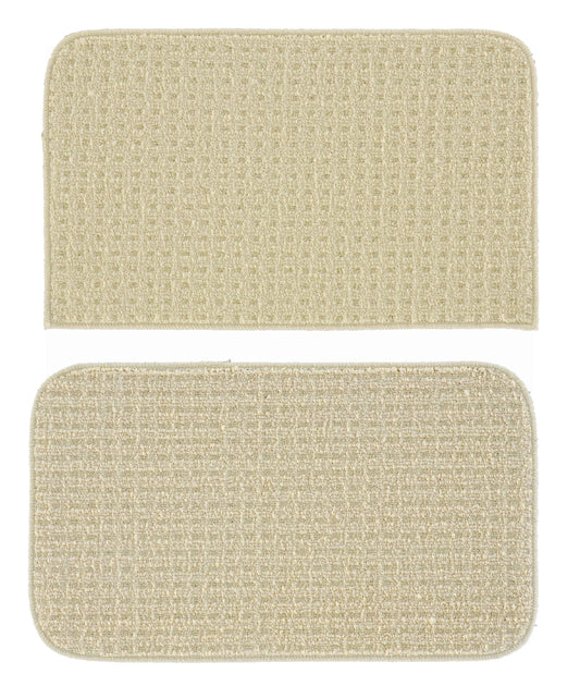 Garland Rug Herald Square 2pc Kitchen Rug Set 18 in. x28 in. Slice & 18 in. x28 in. Mat Ivory