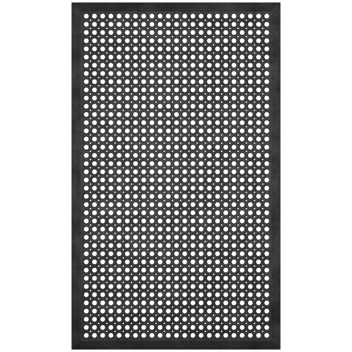 Ottomanson Heavy Duty Rubber Anti-Fatigue Commercial Floor Mat 36" x 36" Indoor Outdoor Non-Slip for Kitchen Garage
