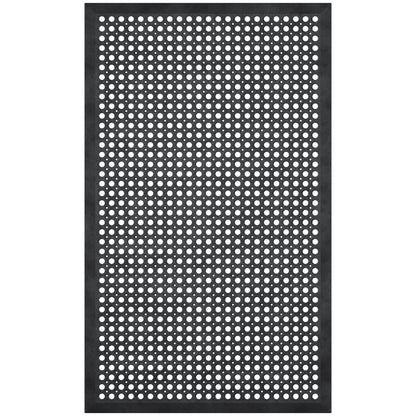 Ottomanson Heavy Duty Rubber Anti-Fatigue Commercial Floor Mat 36" x 36" Indoor Outdoor Non-Slip for Kitchen Garage