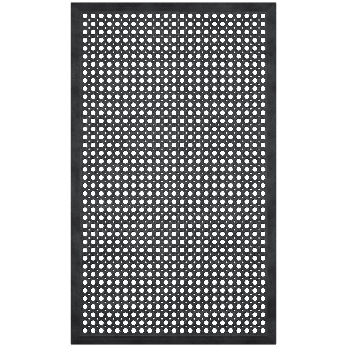 Ottomanson Heavy Duty Rubber Anti-Fatigue Commercial Floor Mat 36" x 36" Indoor Outdoor Non-Slip for Kitchen Garage