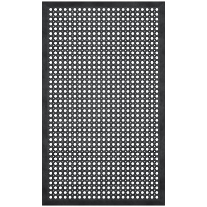 Ottomanson Heavy Duty Rubber Anti-Fatigue Commercial Floor Mat 36" x 36" Indoor Outdoor Non-Slip for Kitchen Garage