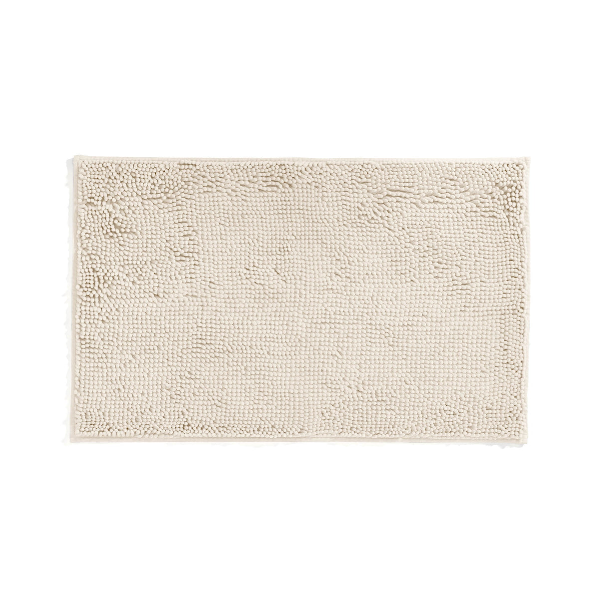 Soft Absorbent Chenille Bath Mat Rug with Anti-Skid Rubber Backing, 2 Pack, Gray, by Noble Linens