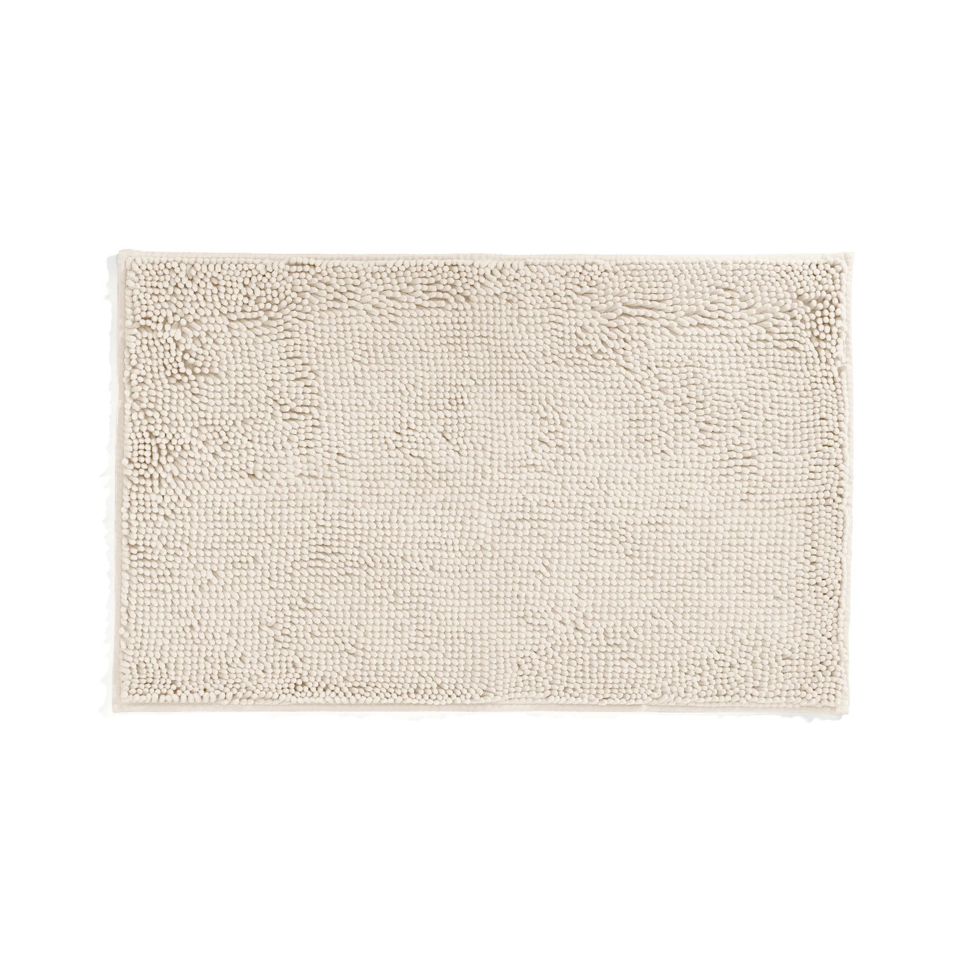 Soft Absorbent Chenille Bath Mat Rug with Anti-Skid Rubber Backing, 2 Pack, Gray, by Noble Linens